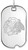 Image of 10K White Gold NHL Chicago Blackhawks Large Dog Tag by LogoArt