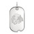 10K White Gold NHL Chicago Blackhawks Small Dog Tag by LogoArt