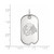 10K White Gold NHL Chicago Blackhawks Small Dog Tag by LogoArt