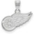 Image of 10K White Gold NHL Detroit Red Wings Small Pendant by LogoArt