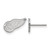 10K White Gold NHL Detroit Red Wings X-Small Post Earrings by LogoArt