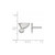 10K White Gold NHL St. Louis Blues X-Small Post Earrings by LogoArt