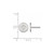 10K White Gold NHL Winnipeg Jets X-Small Post Earrings by LogoArt