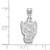 10K White Gold North Carolina State University Medium Pendant LogoArt (1W045NCS)