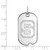 Image of 10K White Gold North Carolina State University Small Dog Tag by LogoArt