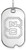 Image of 10K White Gold North Carolina State University Small Dog Tag by LogoArt