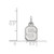 10K White Gold North Carolina State University X-Small Pendant LogoArt 1W001NCS