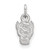 10K White Gold North Carolina State University X-Small Pendant LogoArt 1W043NCS