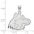 Image of 10K White Gold Northern Illinois University Large Pendant by LogoArt (1W028NIU)