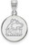 Image of 10K White Gold Northern Illinois University Medium Disc Pendant LogoArt 1W034NIU