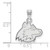 Image of 10K White Gold Northern Illinois University Small Pendant by LogoArt (1W027NIU)