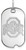 Image of 10K White Gold Ohio State University Small Dog Tag by LogoArt