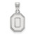 10K White Gold Ohio State University Small Pendant by LogoArt (1W045OSU)