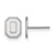 Image of 10K White Gold Ohio State University X-Small Post Earrings by LogoArt (1W051OSU)