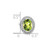 Image of 10K White Gold Oval Peridot Chain Slide Pendant