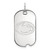 10K White Gold Penn State University Small Dog Tag by LogoArt