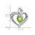 Image of 10k White Gold Peridot and Diamond Heart Pendant