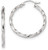Image of 31.71mm 10k White Gold Polished & Satin Twisted Hoop Earrings