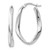 Image of 30mm 10k White Gold Polished & Shiny-Cut Oval Hoop Earrings