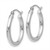 Image of 15mm 10k White Gold Polished 2.5mm Tube Hoop Earrings 10T840