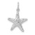 Image of 10K White Gold Polished 3-Dimensional Starfish Charm