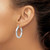 Image of 20mm 10k White Gold Polished 4mm Tube Hoop Earrings 10T860