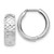 Image of 14mm 10k White Gold Polished and Shiny-Cut Hoop Earrings