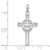 Image of 10k White Gold Polished Claddagh Cross Pendant