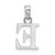 Image of 10k White Gold Polished E Block Initial Pendant