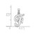 Image of 10k White Gold Polished F Script Initial Pendant Image of 10k White Gold Polished F Script Initial Pendant