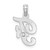 Image of 10k White Gold Polished F Script Initial Pendant