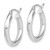 Image of 20mm 10k White Gold Polished Hinged Hoop Earrings 10LE131