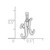 Image of 10k White Gold Polished K Script Initial Pendant