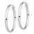 Image of 34mm 10k White Gold Polished Oval Hoop Earrings 10LE330