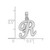 Image of 10k White Gold Polished R Script Initial Pendant