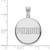 Image of 10K White Gold Purdue Large Disc Pendant by LogoArt