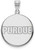 Image of 10K White Gold Purdue Large Disc Pendant by LogoArt