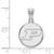 Image of 10K White Gold Purdue Medium Disc Pendant by LogoArt (1W032PU)
