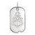 10K White Gold Purdue Small Dog Tag by LogoArt (1W056PU)