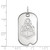 10K White Gold Purdue Small Dog Tag by LogoArt (1W056PU)