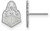Image of 10K White Gold Purdue Small Post Earrings by LogoArt (1W044PU)
