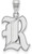 Image of 10K White Gold Rice University Large Pendant by LogoArt (1W002WMR)
