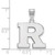 Image of 10K White Gold Rutgers Medium Pendant by LogoArt