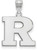 Image of 10K White Gold Rutgers Medium Pendant by LogoArt