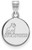 Image of 10K White Gold Samford University Small Pendant by LogoArt (1W001SMF)