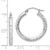 Image of 26mm 10k White Gold Shiny-Cut 3mm Hoop Earrings 10TC350