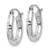 Image of 10mm 10k White Gold Shiny-Cut 3mm Round Hoop Earrings 10TC255