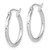 Image of 20mm 10k White Gold Shiny-Cut Hinged Hoop Earrings 10LE132