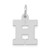Image of 10K White Gold Small Block Initial H Charm