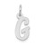 Image of 10K White Gold Small Script Initial G Charm